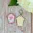 Handgefertigter Maschenmarkierer aus Holz - Herziges Vogelhaus Rosa