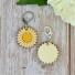 Handgefertigte Maschenmarkierer aus Holz - Gänseblümchen