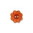 Kokosknopf 14mm  Blume  Orange