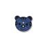 Kokosknopf 15mm  Kleiner Tiger  Blau