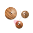 glatter, runder Holzknopf - 2-Loch Holzknopf in 3 Größen erhältlich 25mm und 15mm