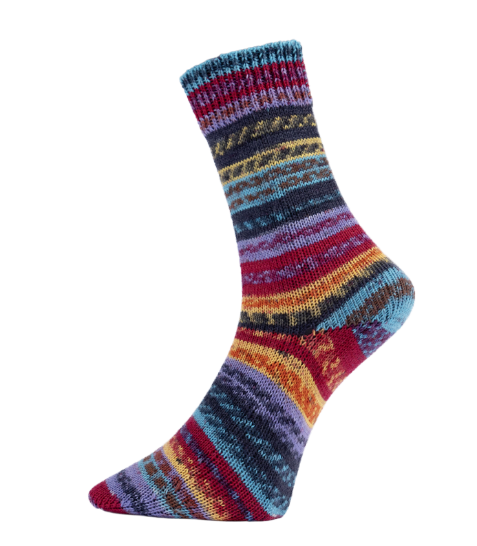 Pro Lana Golden Socks Fjord Socks PUZZLE 100g Modellbeispiel Farbe 080