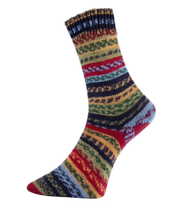 Pro Lana Golden Socks Fjord Socks PUZZLE 100g Modellbeispiel Farbe 083