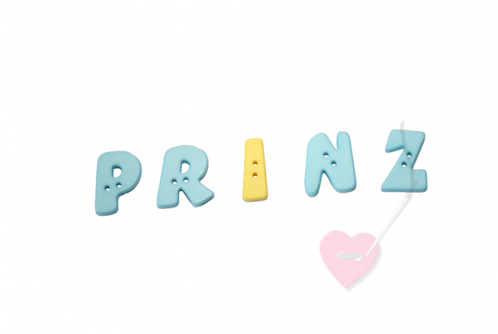 Buchstabenhits für Kids 18mm - 2-Loch Knopf  "Z " Beispielbild  "Prinz "