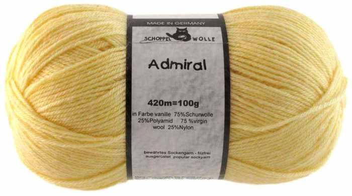 Schoppel Admiral 4fach-Sockenwolle Farbe vanille