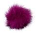 Kunstfellpompon 12-14cm - die tierfreundliche Pelz-Bommelvariante Farbe: magenta