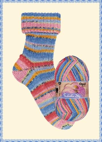 Opal Sockenwolle "Fantastic SKY " 150g 6-fach Sockengarn Farbe: 11222 kuschelige Rosenwolke