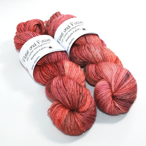 Fluse und Fussel Handdyed-Edition - Baby-Alpaka handgefärbt 100g Farbe: Rotbraun