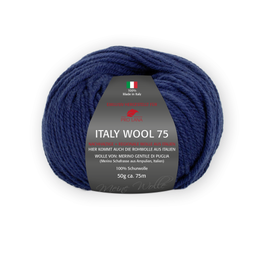 Pro Lana Italy Wool 75 50g Farbe: 250 Dunkelblau
