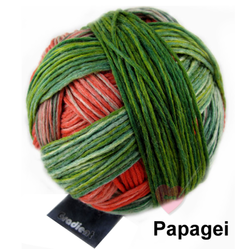 Schoppel Gradient - kuscheliges Merinogarn in Reggae-Walktechnologie Farbe Papagei
