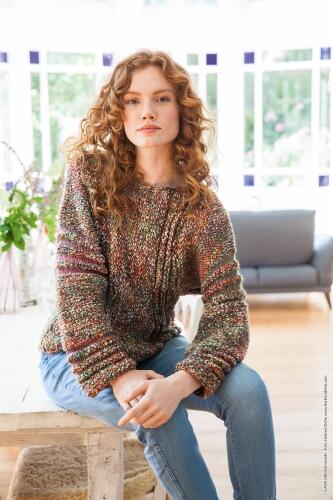 Filati Home Ausgabe 72 - Bunter bitte! Modellbeispiel Pullover aus Lala Berlin Chunky und Gioia