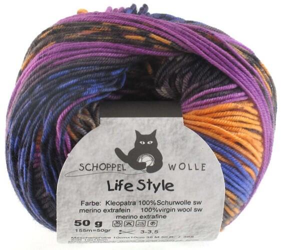 Schoppel Wolle Life Style magic - Wolle extra fein vom Merinoschaf Farbe: Kleopatra
