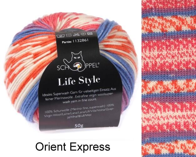 Schoppel Wolle Life Style 50g - Norwegereffekt Farbe: 2576 Orient Express