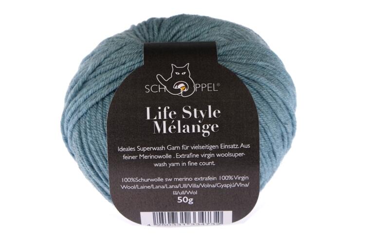 Schoppel Wolle Life Style Melangé - Merino extrafein meliert Farbe: smaragd meliert