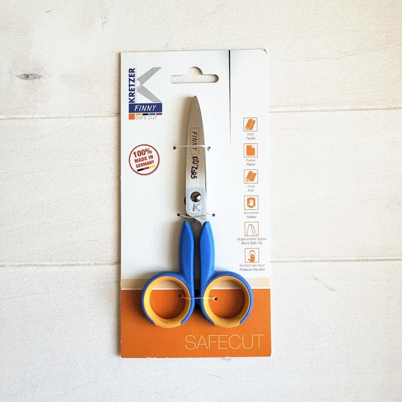 Kretzer Kinderschere Finny Save Cut Farbe: blau-gelb