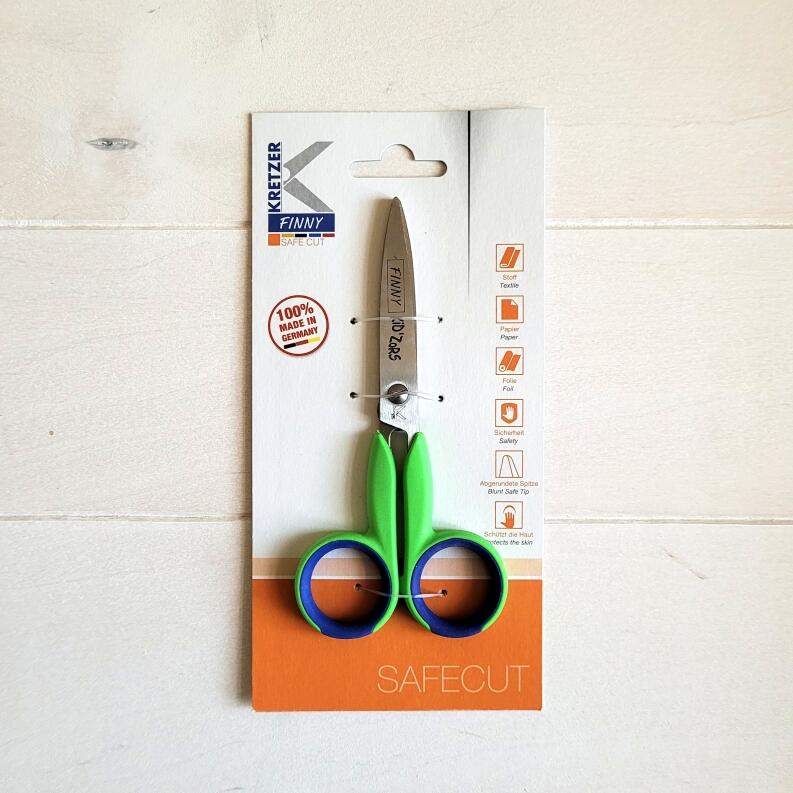 Kretzer Kinderschere Finny Save Cut Farbe: grün-blau