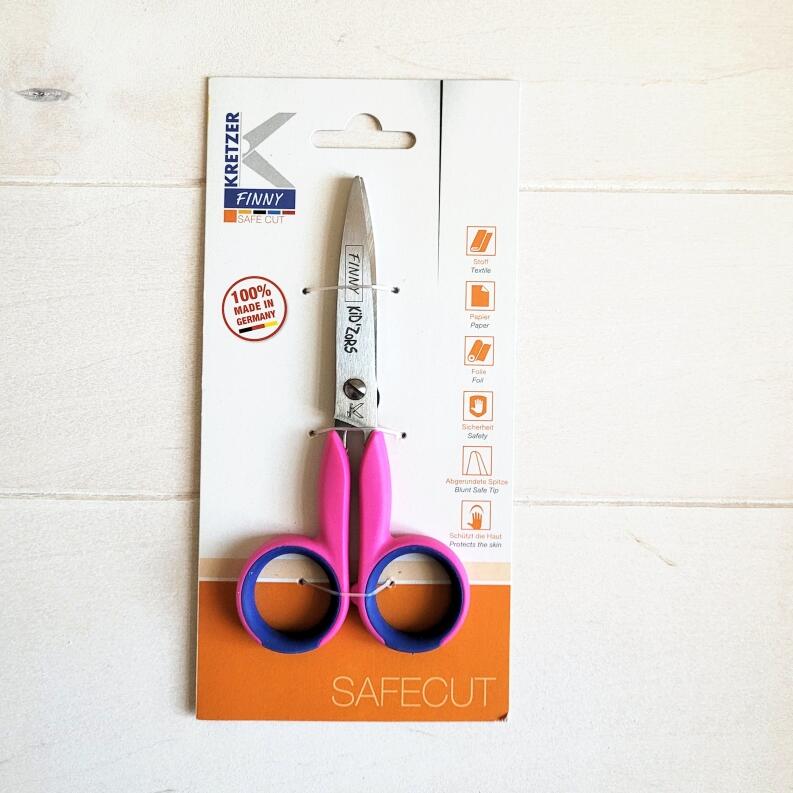 Kretzer Kinderschere Finny Save Cut Farbe: pink-blau