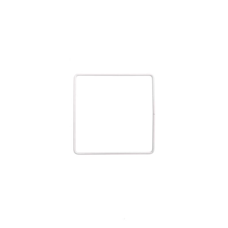 Metalring beschichtet weiß - Quadratisch 10cm