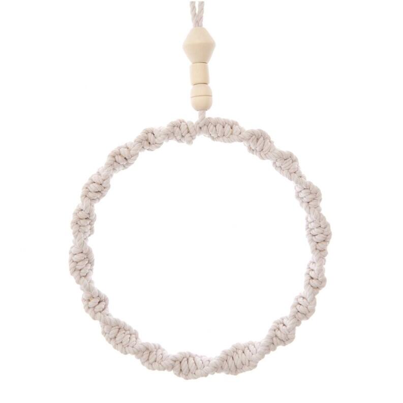 Holzperlen natur - Makramee Perlen 30x30mm 4 Stk. - Anwendungsbeispiel