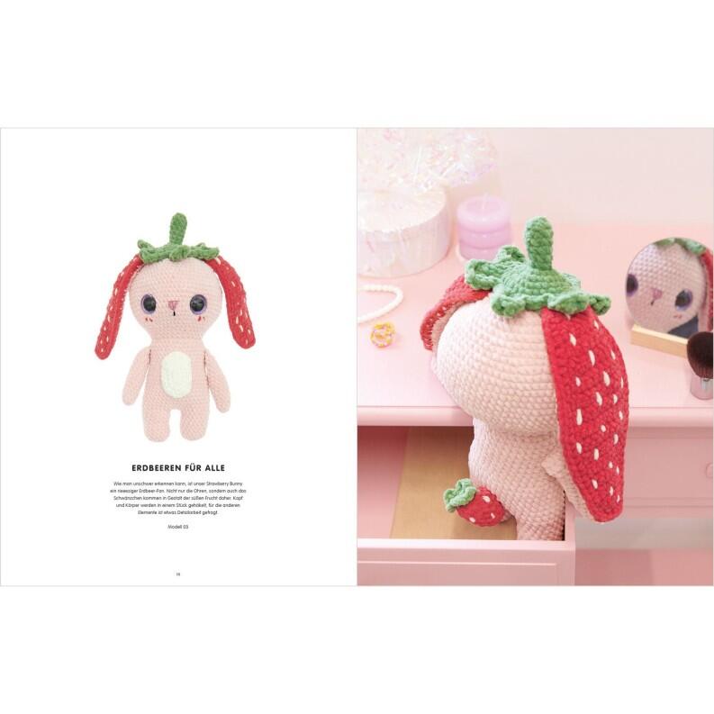 Rico Design Chenillove Big Cuties MOdellbeispiel Erdbeerhase