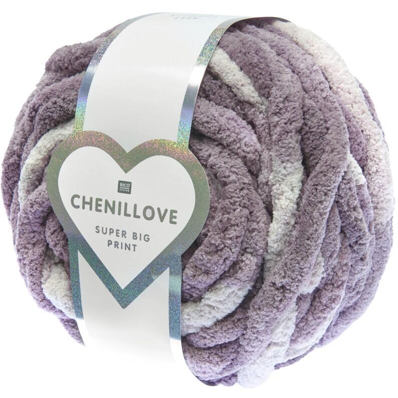 Rico Chenillove Super Big PRINT 300g Farbe: 003 Lila