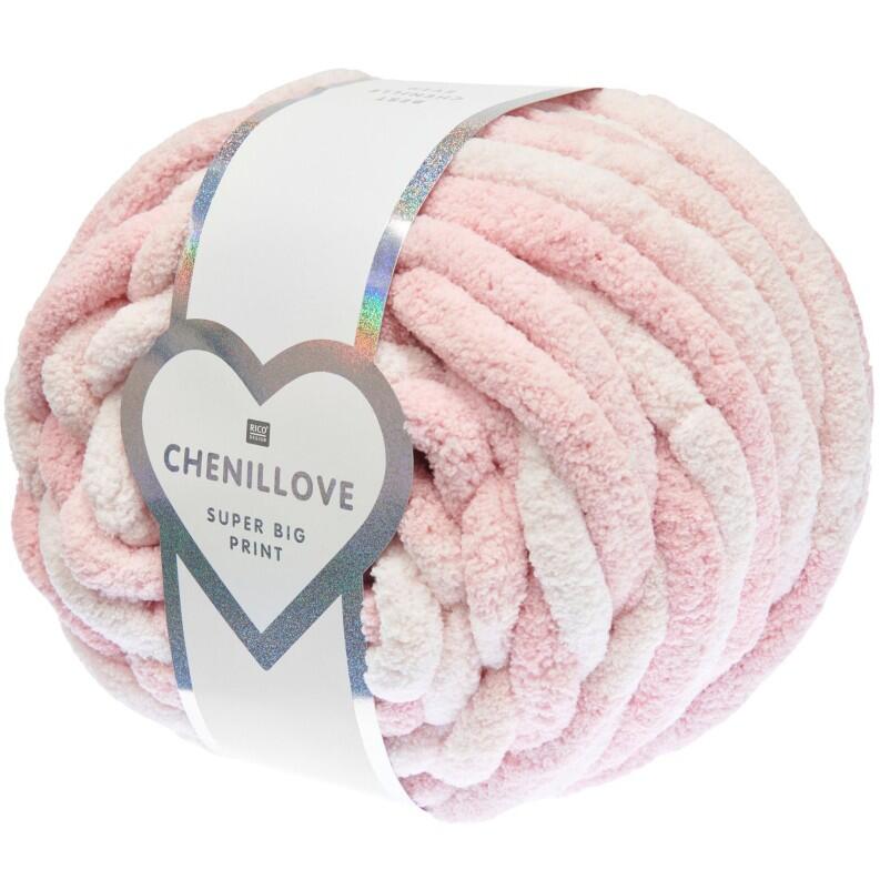 Rico Chenillove Super Big PRINT 300g Farbe: 002 Rosa