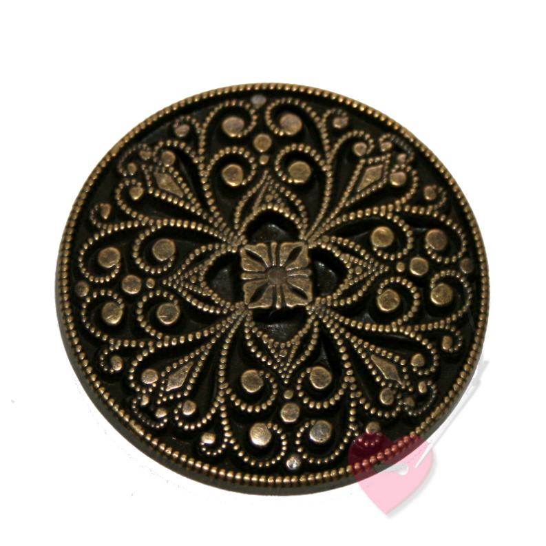 Bonfanti- Kunstvolles Ornament - schöner Knopf mit Öse