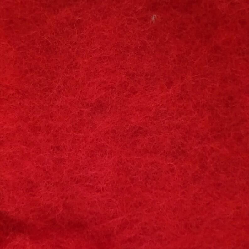 Filz- und Bastelwolle 50g - Wollvlies Alpenwolle gefärbt Farbe: 128 Rot
