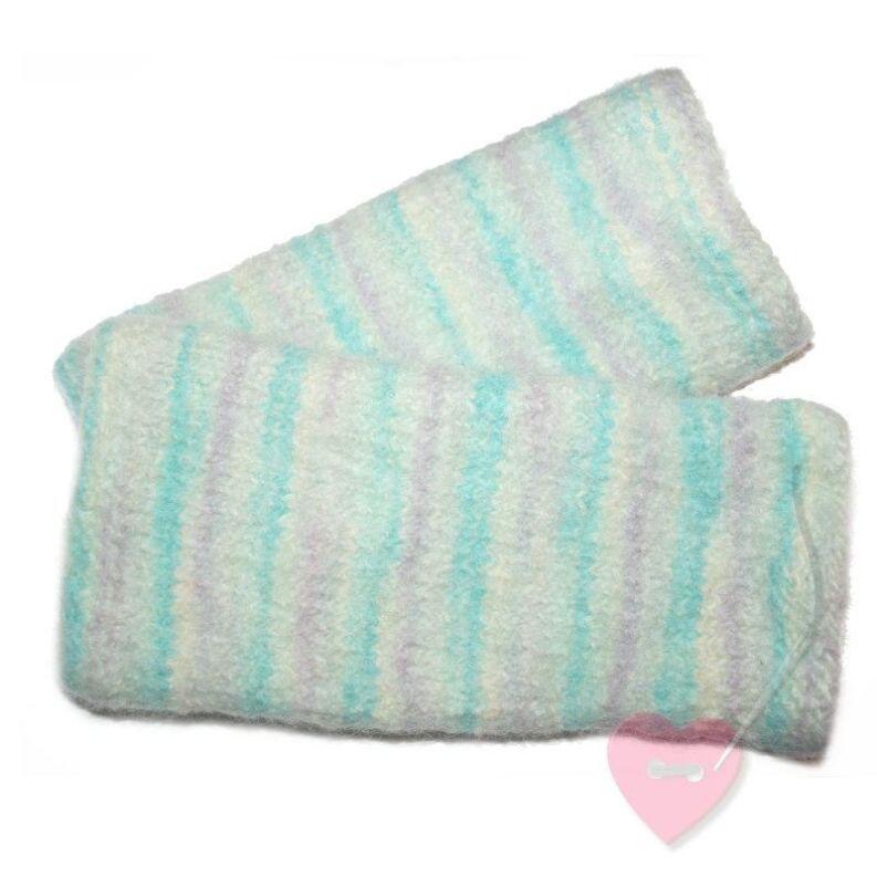 Gefilzte Stulpen  Mint  aus reiner Wolle color