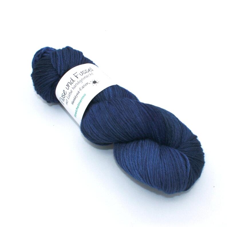 FuF Handdyed-Edition - Streichelmerino handgefärbt 100g Farbe: Dark Denim
