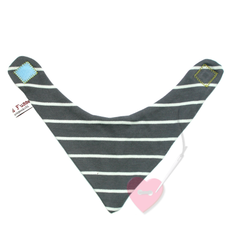 Wende-Halstuch   Frecher Ritter   - Dreieckstuch aus aus Biobaumwoll-Jersey (kbA)