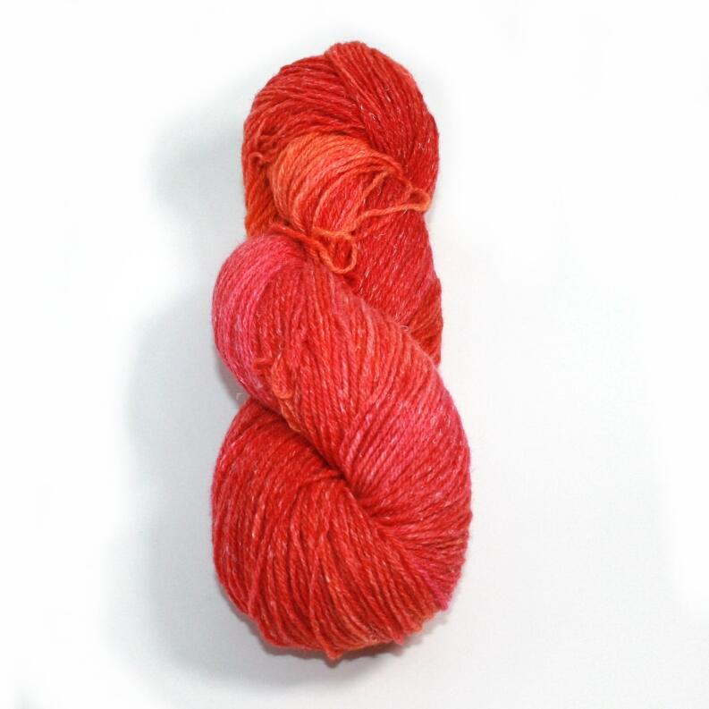 Lieblingsschaf - MerinoAlpaka handgefärbt 100g Farbe: Sonnwendfeuer