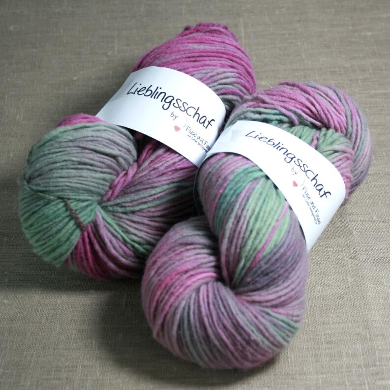 Lieblingsschaf Merino Single 100g handgefärbt Farbe: Salbeiblüte
