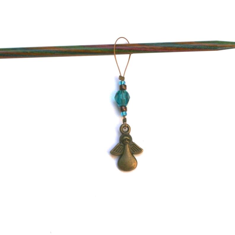 Handgefertigte Maschenmarkierer  Made for an Angel  in bronze