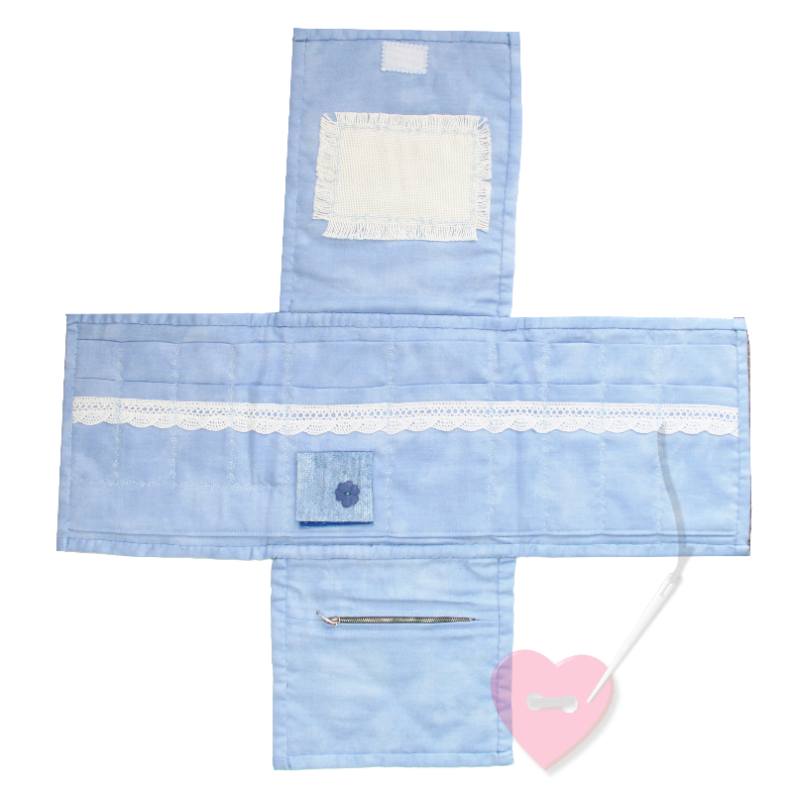 Handgenähtes Nadelspitzenetui  Kornblumen Fee  für Wechselspitzen, Häkel- und/oder Strickzubehör