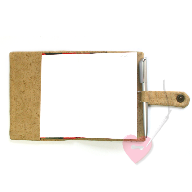 Handgenähte Notiz- und Tagebuchhülle  Patchwork  mit Din A6 Notizbuch