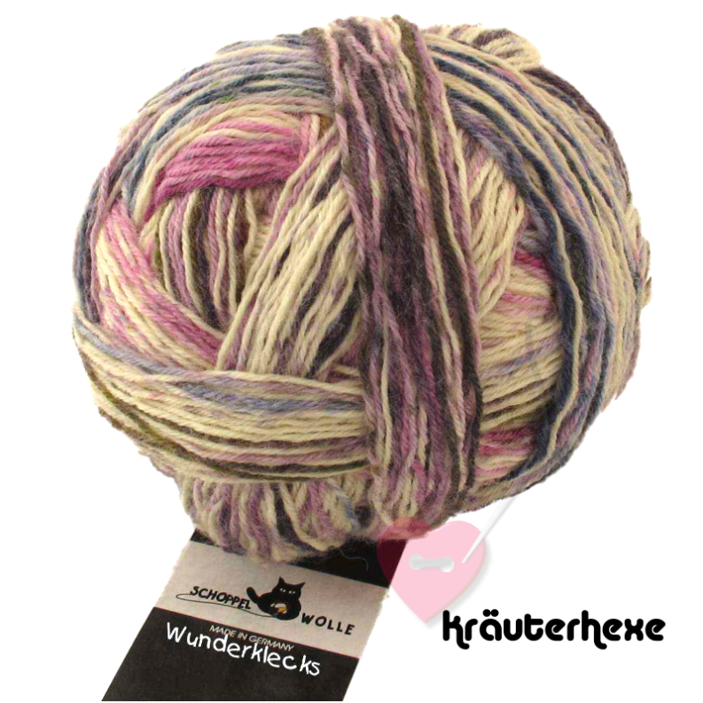 Schoppel Wunderklecks - kunstvoll bemaltes Sockengarn Farbe Kräuterhexe