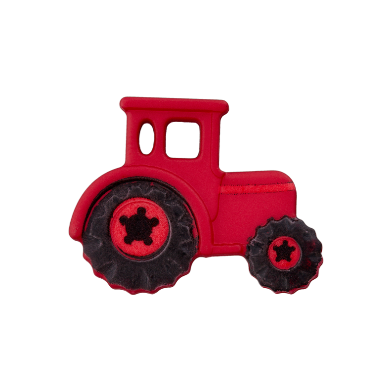 Traktor-Knopf 23mm - Knopf mit Öse Farbe 050 rot