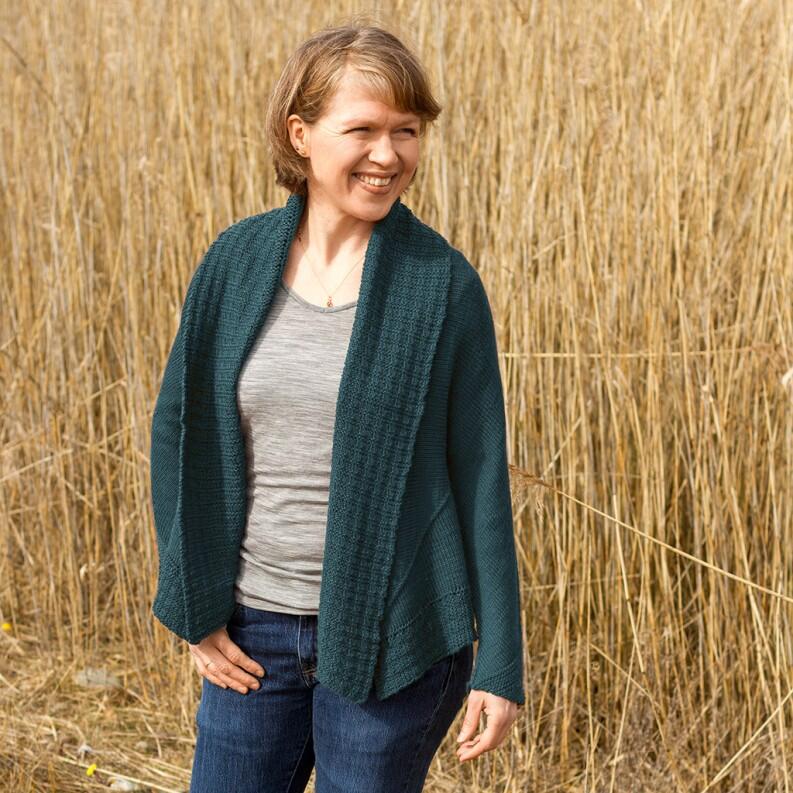 strickmich! Anleitung - Wrap & Warm von Martina Behm Musterbeispiel in der Farbe Gartenteich