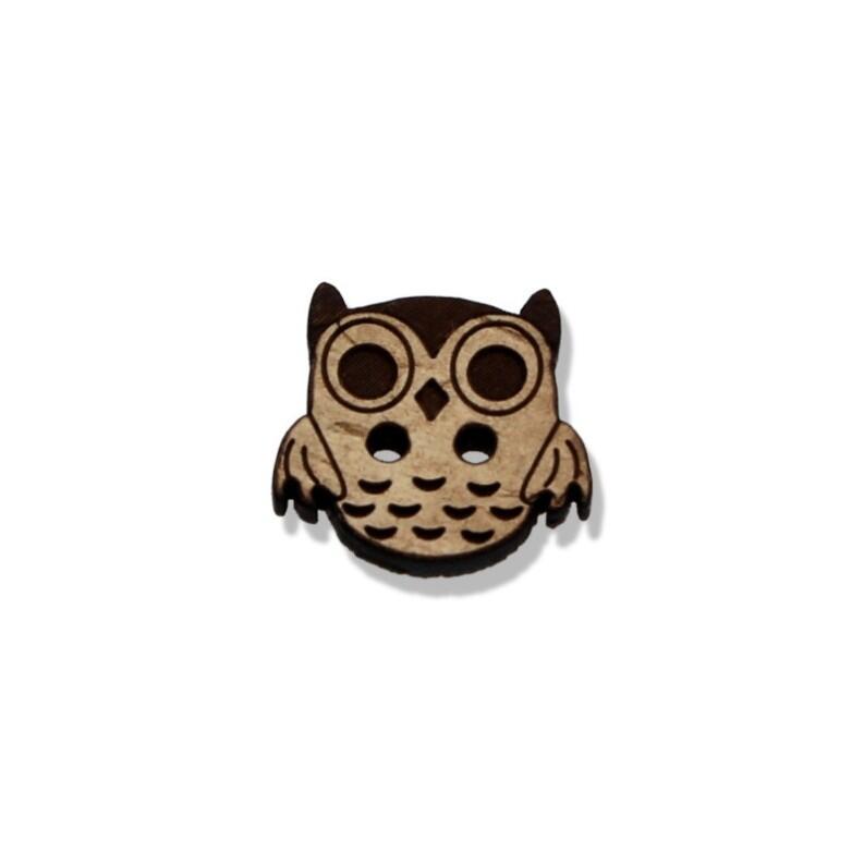 Kokosknopf 14mm  Eule  - Kokosknopf