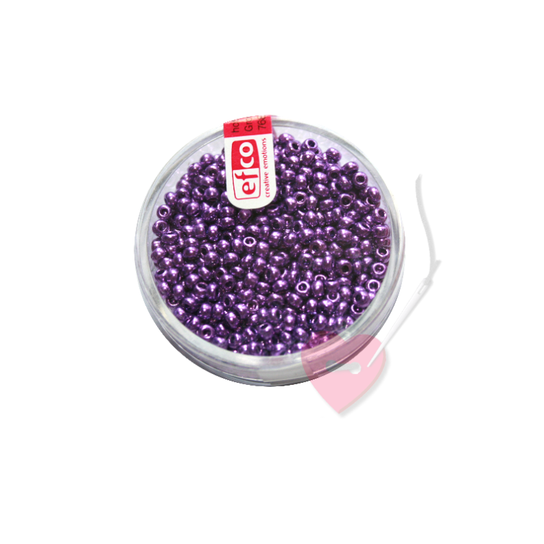 efco Rocailles / Indianerperlen metallic 2,6mm Farbe flieder
