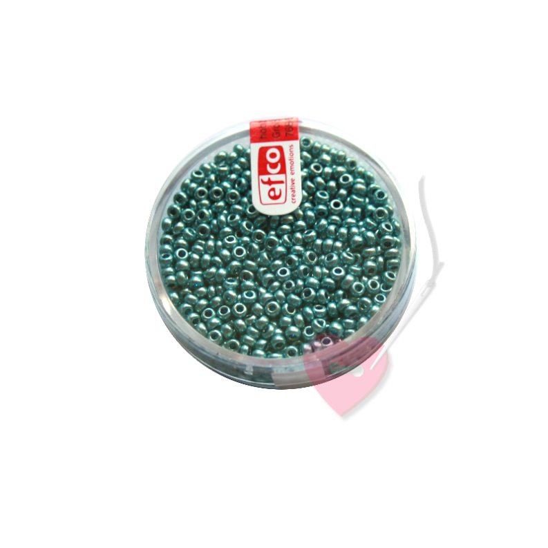 efco Rocailles / Indianerperlen metallic 2,6mm Farbe blau