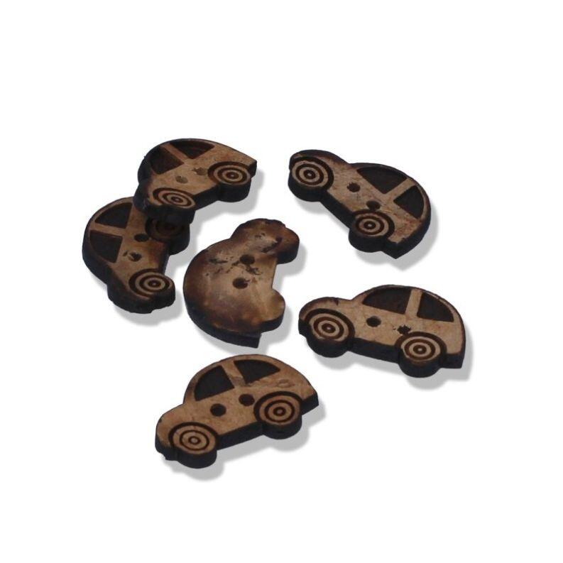 Autoknopf 25mm - Kokosknopf natur