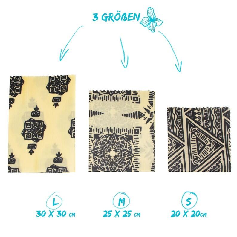 Chincilla Vegane Wachstücher 3er Set