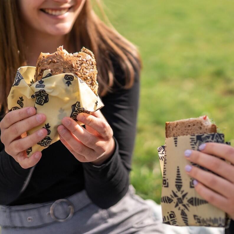 Chincilla Vegane Wachstücher 3er Set Anwendungsbeispiel