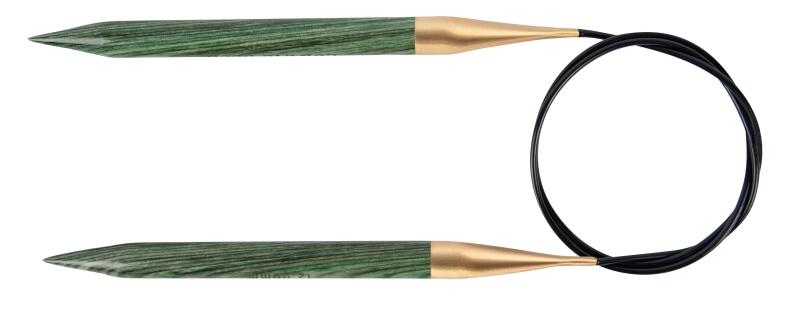 Lana Grossa Rundstricknadel aus Designholz SIGNAL 80cm Farbbeispiel: grün