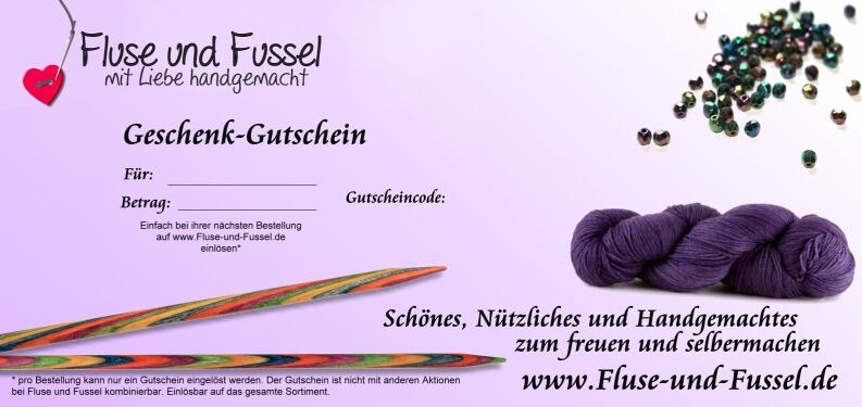 Fluse und Fussel Geschenk-Gutschein -damit schenken Sie Auswahl per Mail