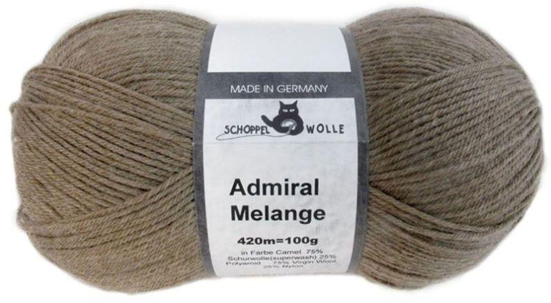 Schoppel Wolle Admiral 4-fach Melange Sockengarn Farbe Camel