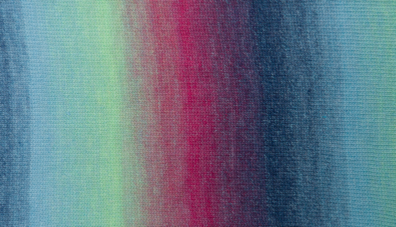 Pro Lana Diamant 150g Farbe: 097 Mint/Weinrot/Jeans Musterbeispiel