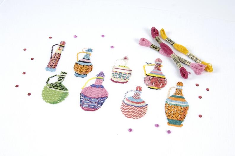 DMC Kreuzstich-Stickheft Kollektionen 15760 Modellbeispiel Bunte Krüge